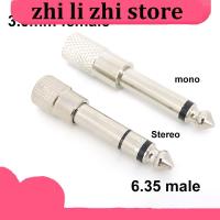 zhilizhi Store 1pcs Jack 6.35mm 2/3 Pole mono Stereo Male Plug to 3.5mm Female Jack adapter Socket Audio 6.5 Converter AUX Amplifier Microphone