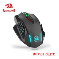 REDRAGON Impact M913ชั้นสูง USB RGB 2.4G เมาส์สำหรับเล่นเกมส์ไร้สาย16000 DPI 16ปุ่มตั้งโปรแกรมได้ตามหลักสรีรศาสตร์สำหรับเมาส์เล่นเกมชิ้น