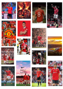 Bộ 30 STICKER hình dán Manchester United mùa giải 2022 2023 hình dán bóng