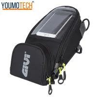 Motorcycle Tank Bag Motorbike Oil Tank Bag Fixed Straps Shoulder Bag For Phone Motorbike Oil Fuel Tank Bag Magnetic Saddle Bag Mobile Phone Navigation