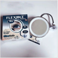 รุ่นใหม่ 10 กระจกแต่งหน้าแบบถ้วยดูด FlexibleMirrorLED โคมไฟกระจกพับกระจกแต่งหน้าแว่นขยาย