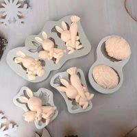 Easter Egg Rabbit Fondant Silicone Mold Carrot Bunny Cake Decorating Tools Chocolate Cookies Baking Mould DIY Clay Epoxy Molds