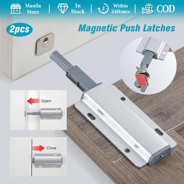 2 Pack Push to Open Door Latch Touch Latches Invisible Touch