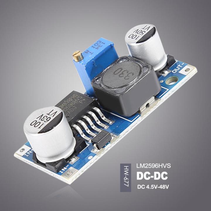 lm2596hvs-แผลงที่แปลงแรงดันไฟฟ้า-dc-4-5v-48v-ลดระดับลงในโมดูลพลังงาน-dc-dc-ที่ใช้งานได้จริงตัวแปลงไฟฟ้าโมดูลดระดับลง