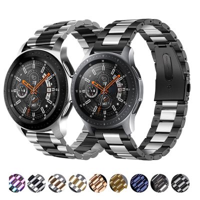 สายนาฬิกาโลหะใช้ได้กับนาฬิกา Samsung 3 46มม./แอคทีฟ2/นาฬิกา Huawei GT GT2/Amazfit GTR สำหรับอะไหล่สายนาฬิกาโลหะคาร์บูเรเตอร์22มม. 20มม.