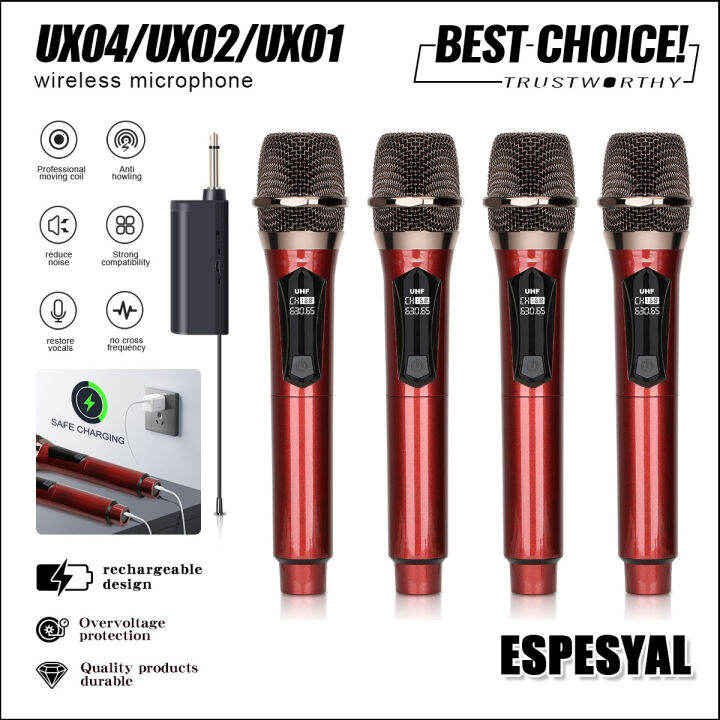 UX04 Professional Dynamic Circle Wireless Microphone Indoor Outdoor