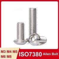 ISO7380 Full Tooth Allen Hex Drive Button Pan Head Hexagon Socket Cap Bolts Screws 304 Stainless Steel M3 M4 M5 M6 M8 A2 70