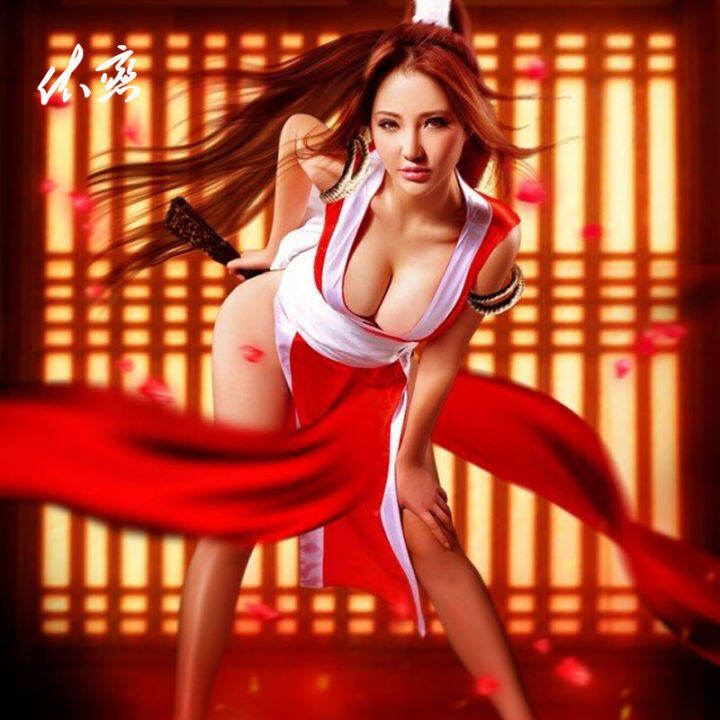 Besblosdy Mai Shiranui Cos Costume Sexy King Glory King Cosplay Unknown Fire Dancing Dress Cos