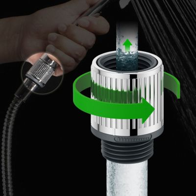 Handheld Shower Head Water Flow Regulator Bathroom Water-saving Accessory Control Valve Parts Shower Sprinkler Switch Connector Showerheads