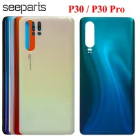 ประตูกระจกแบตเตอรี่สำหรับ Huawei P30 Pro VOG-L09ชิ้นส่วนซ่อมแก้วฝาหลัง VOG-L04สำหรับ Huawei P30 ELE-L09ฝาหลัง L29