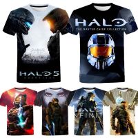 2023เกม Halo 3D พิมพ์ T เสื้อผู้ชายผู้หญิงฤดูร้อนแฟชั่นลำลองแขนสั้นเสื้อยืด Harajuku Streetwear Oversize T เสื้อ2XS-6XL