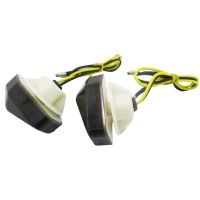 “：{}” Motorcycle Bike LED Flush Mount Turn Signal Light Indicators Flasher Smoke Clear For Suzuki GSXR 600  750 1000 Bandit 600S 1200S