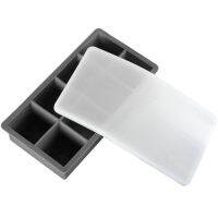 Covered Flexible With Tray Ice 8 Plastic Rubber Stackable Ice Cubes Set Molds Kitchen，Dining &amp; Bar