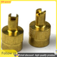 ? AM ทองแดง slotted HEAD Valve Stem CAP รถรถจักรยานยนต์วาล์วล้อยาง valvol lid