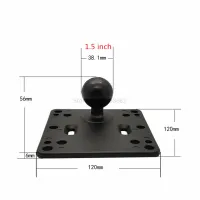 Jadkinsta 120X120มม. หัวฐาน1.5นิ้ว Ballhead To Square ฐานติดตั้งสำหรับ Gopro Mounts VESA อุปกรณ์ Fix Ball ผู้ถือ