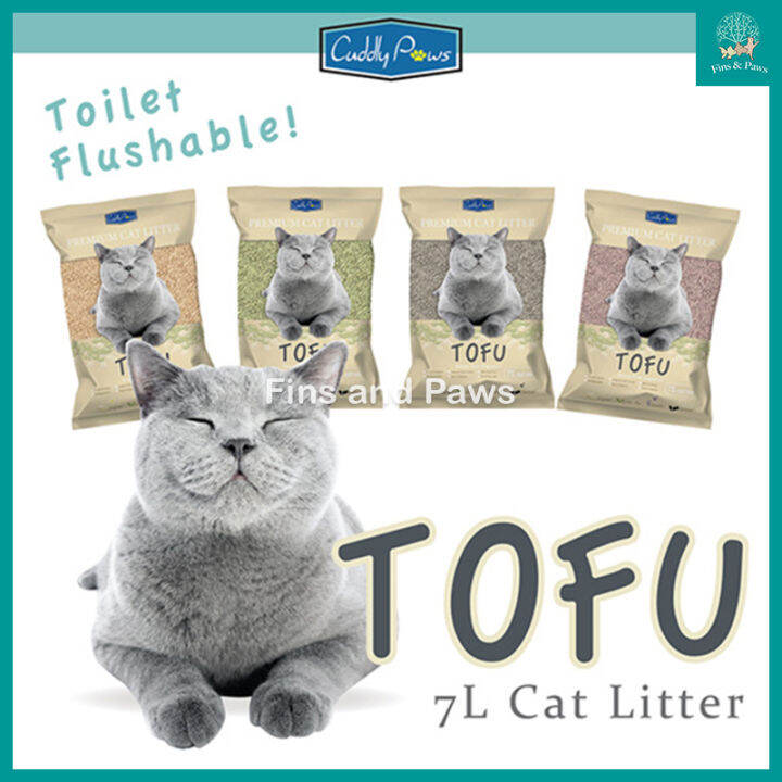 [Cuddly Paws] SOYA Tofu Cat Litter 7L Assorted Scents. Toilet Flushable