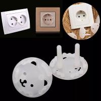 Bear EU Power Socket Electrical Outlet Baby Kids Baby Safety Guard Protection Anti Electric Shock Plugs Protector Cover Reusable Electrical Safety