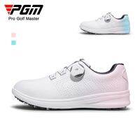 Women Golf Gradient Color Shoes Waterproof Anti-skid Light Weight Soft Breathable Sneakers Ladies Knob Strap Sports Shoes