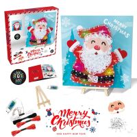 Christmas 3D String Art Diamond Painting Kit Creativity Crafts for Kids Toys Santa Claus Light Craft Set Beginner Unique Gift