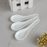 Porcelain Coffee White Spoons Kitchen Ceramic Tea Sugar Dessert Ice Cream Spoon Bone Ceramic Flatware Serving Utensils