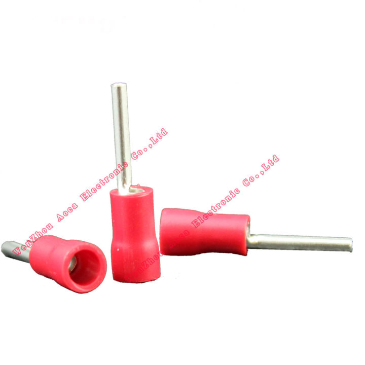1000pc PTV1.25-10 Insulated Pin Terminals Electrical Splice Crimp Connector Auto Wiring Insulated pin wire Terminals electricity
