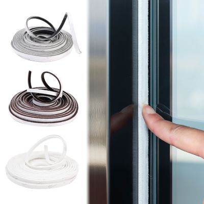 【LZ】﹉  5M Self Adhesive Door Sealing Strip Water Windy Proof Window Brush Strips Sliding Wardrobe Door Sealing Tape Home Accessories