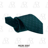 ANGELINO RUFOLO Necktie(NTM-กฟ.073) เนคไทผ้าไหมทออิตาลี่คุณภาพเยี่ยม ดีไซน์ Graphic Pattern สีฟ้า/สีเขียวเข้ม/สีโอรสเข้ม