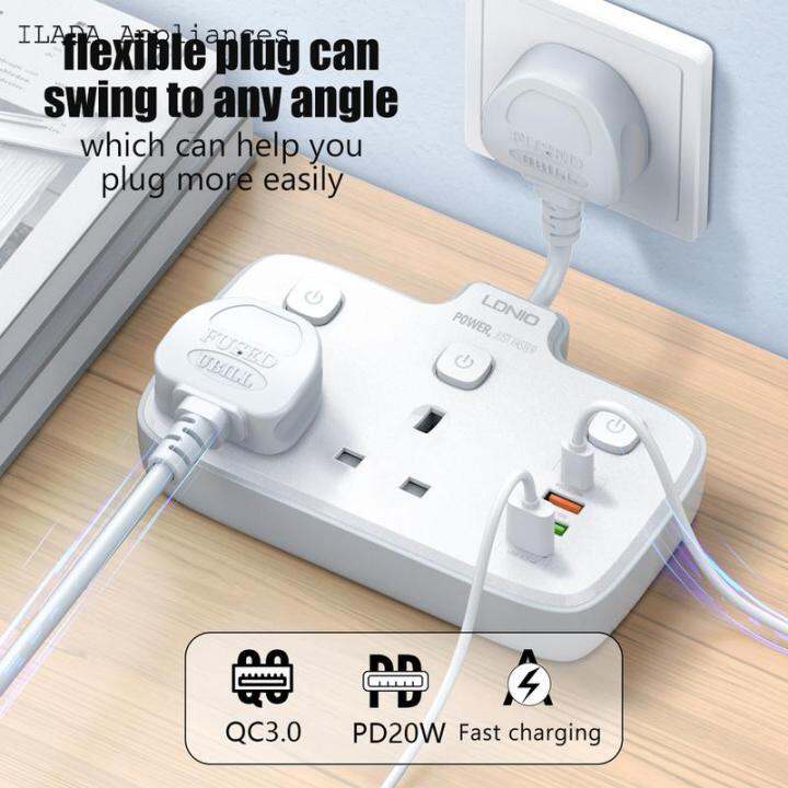 Uk Power Socket With Independent Switches W Pd Fast Charging Uk Socket Adapter With Ac