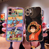 เคสนิ่มสะท้อนแสงสำหรับ iPhone 14 Pro Max 13 12 11 XR 8 7 Plus SE2 XS Max OnePice Luffy น่ารักเคสนิ่ม