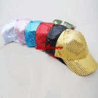 5pcs Sequins Baseball Ball Cap Hat Adjustable Black Red Color Hats Wear Party Birthday Props Christmas Easter