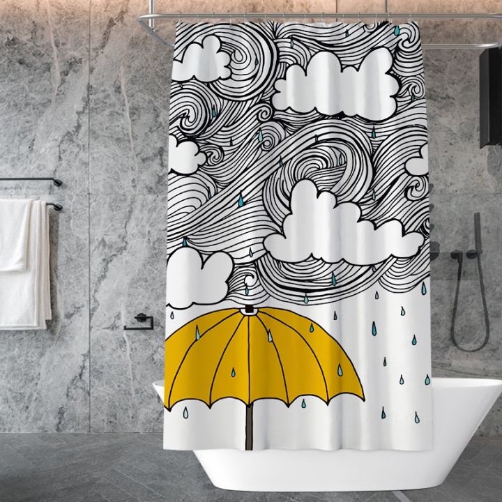 hd-digital-printing-sky-clouds-waterproof-mildewproof-polyester-shower-curtain