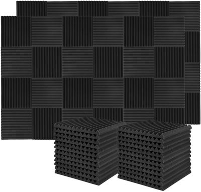 1/4/6/12PC Soundproofing Foam High density Flame retardant Wedge Noise Sound Absorbing Foams Sound Treatment Panel