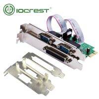 IOCREST Asix 99100 Combo 2-Port DB-9 Serial (RS-232) และ1-Port เครื่องพิมพ์แบบขนาน DB-25 (LPT1) PCI-E การ์ดคอนโทรลเลอร์