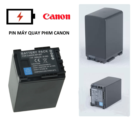 Pin+sạc máy quay phim canon canon bp-808 canon- bp - ảnh sản phẩm 1