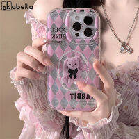 Akbelila กระดาษเลเซอร์ Bling น่ารักลายหมีสีชมพู + เคสโทรศัพท์คลื่นโปร่งใสสำหรับ IPhone 11 ProMax 14 12 13 Pro Max 6 7 8 Plus X XR XS Max 14 Plus SE 2020ซิลิโคนนิ่ม TPU ยอดนิยมเป็นภาษาเกาหลีเคสใส่โทรศัพท์โอกาส