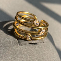 S925 sterling silver summer new golden single multi-ring ear bone clip female personality retro bohemian style jewelry gift