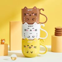 1pcs Home Travel Cartoon Thickened Wash Cup Cute Cat Mouthwash Cup Toothbrush Cup 8.5x8.6cm