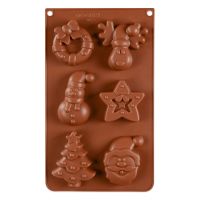 [COD] Factory spot silicone 6 mold Claus cake