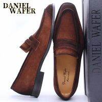 Magee8 Mens Shoes Suede on Penny Loafers Men Fashion Wedding Causal