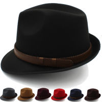 ผู้ชายผู้หญิง Fedora หมวกสักหลาดหมวกแจ๊ส Sunhat คลาสสิกย้อนยุคพรรคถนนสไตล์กลางแจ้งท่องเที่ยวฤดูหนาวขนาดสหรัฐ7 18สหราชอาณาจักร M