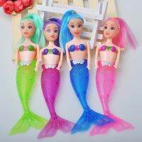 【CW】 Cartoon Mermaids Doll 7  39;  39; with LED Light Toddler Toy Doll Toy Children Bathing Toys Eco friendly Material Children Safe