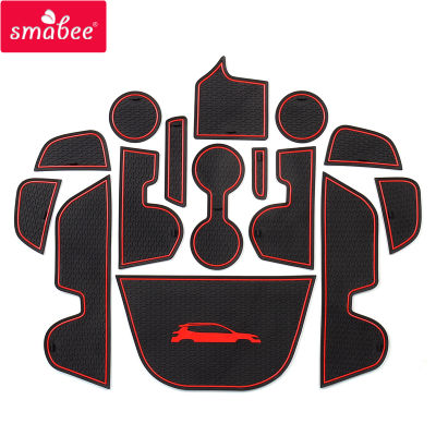 2021Smabee Gate slot pad For Compass 2017 2018 2019 MK2 Anti-Slip Mat Interior Cup Holders Non-slip mats RED WHITE 15pcs