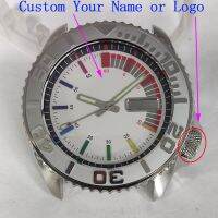 hot【DT】 41.5mm nh35 case nh36 NH35 watch logo nh35/36 movement with bezel sapphire glass accessories parts