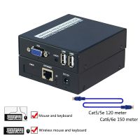 VGA Usb เครื่องขยาย Kvm ผ่าน IP/TCP UTP/STP CAT5e/6 Rj45 LAN เครือข่าย VGA เม้าส์และคีย์บอร์ด Extender VGA VGA USB ตัวแยก USB