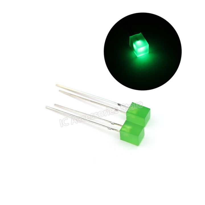 100pcs-5x5x7-emerald-green-light-led-light-emitting-diode-5-5-7-green-light-bead-highlight-square-diode-electrical-circuitry-parts