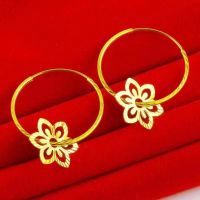 ✟❆◐ High-quality small fresh and cold earrings for women gold-plated fashion hexagonal trend jewelry as a gift for mother to girlfriend