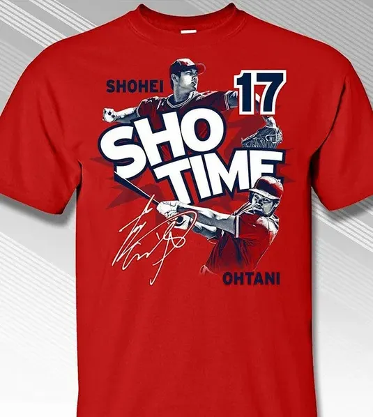 Shohei Ohtani MLB Los Angeles Angels Red T-shirt, Shohei Ohtani T