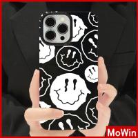 Mowin - เข้ากันได้สำหรับ เคสไอโฟน เคสไอโฟน11 เคส สำหรับ iPhone 14 สีดำเงา เคสอ่อนกันกระแทกป้องกันกล้องหน้ายิ้มเข้ากันได้กั