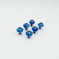 Ti Titanium M6X12mm Burning blue Allen Umbrella Head Bolt Motorcycle Bicycle Bolts Screws 6pcslot