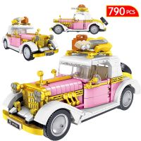 790pcs Mini Dream Jeep Car Building Blocks City Street View Friends Pumpkin Wagon Vehicle Bricks Toys for Children Gifts Building Sets